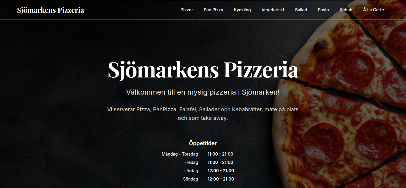 Pizzeria Website screenshot
